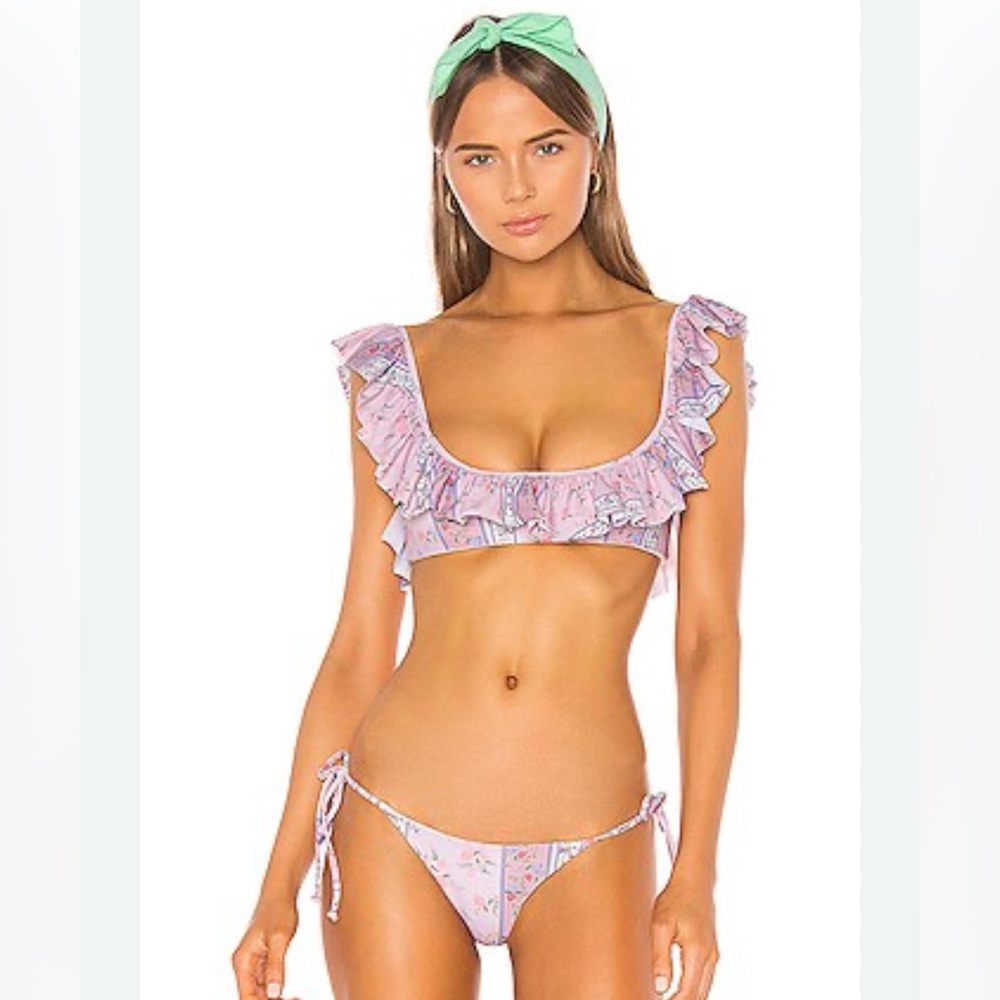 Lovers + Friends - Women’s Flutter by Bikini Bottom - Fancy Floral - Size:Medium